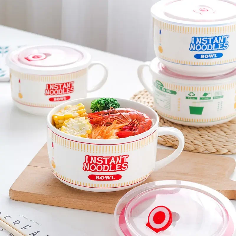 Matcha Bowl Chawan - Criatividade tampa cerâmica macarrão instantâneo mingau