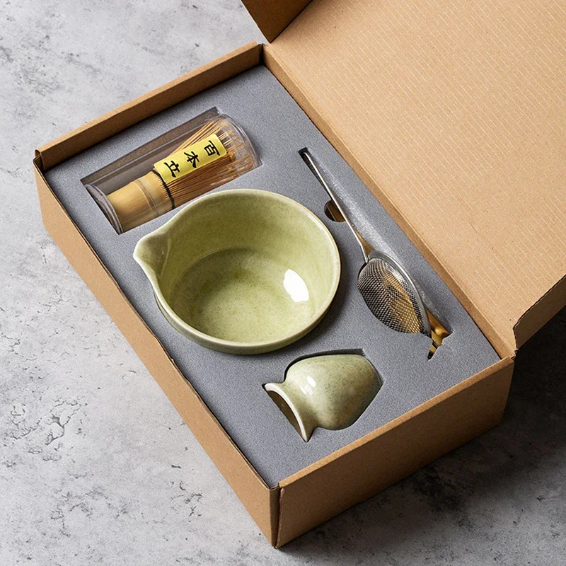 Matcha Bowl Chawan - Conjunto de 4/5/6/7 Peças para Cerimônia