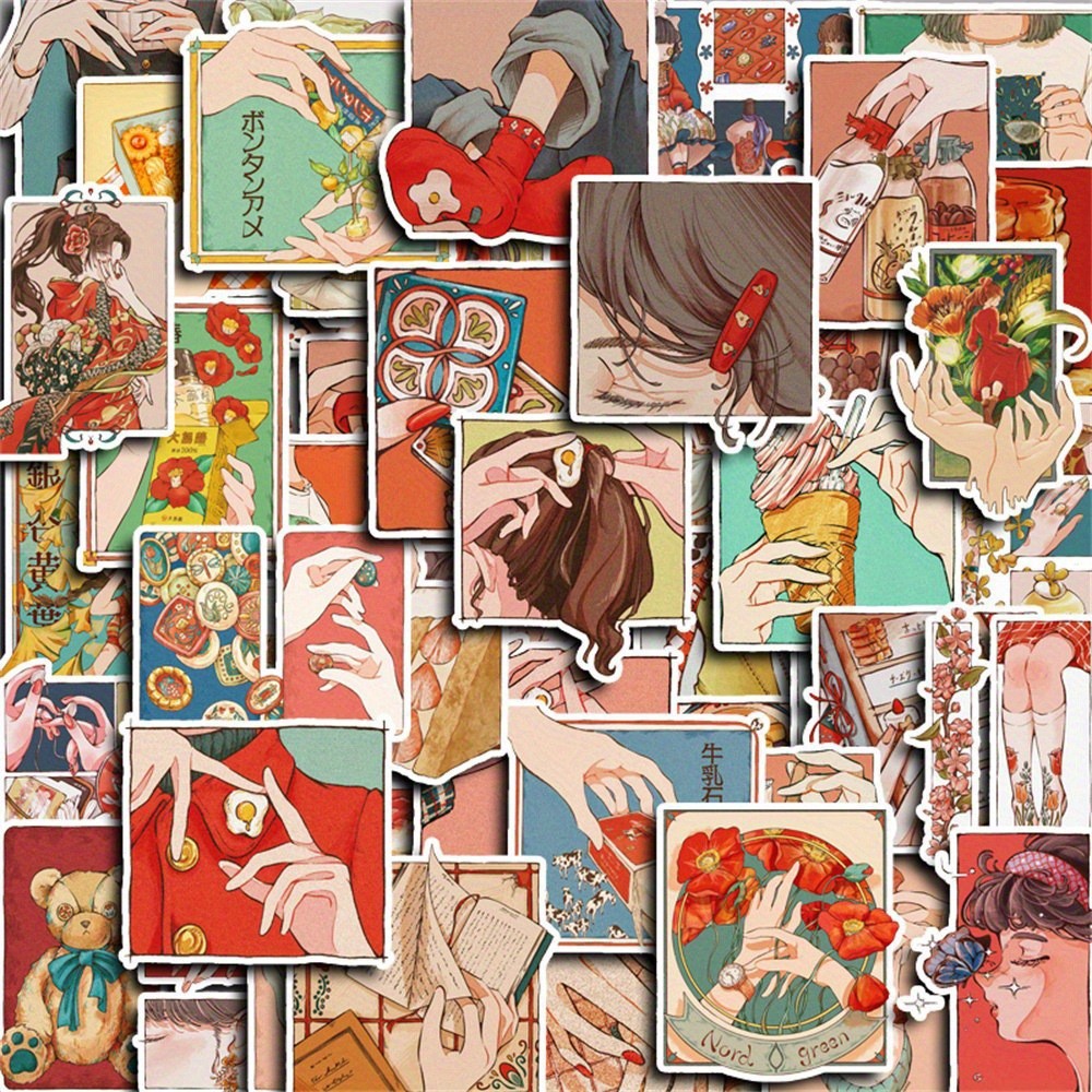 Lifestyle Of Japanese - 50 Adesivos Estilo Vintage Tradicional Japonês: