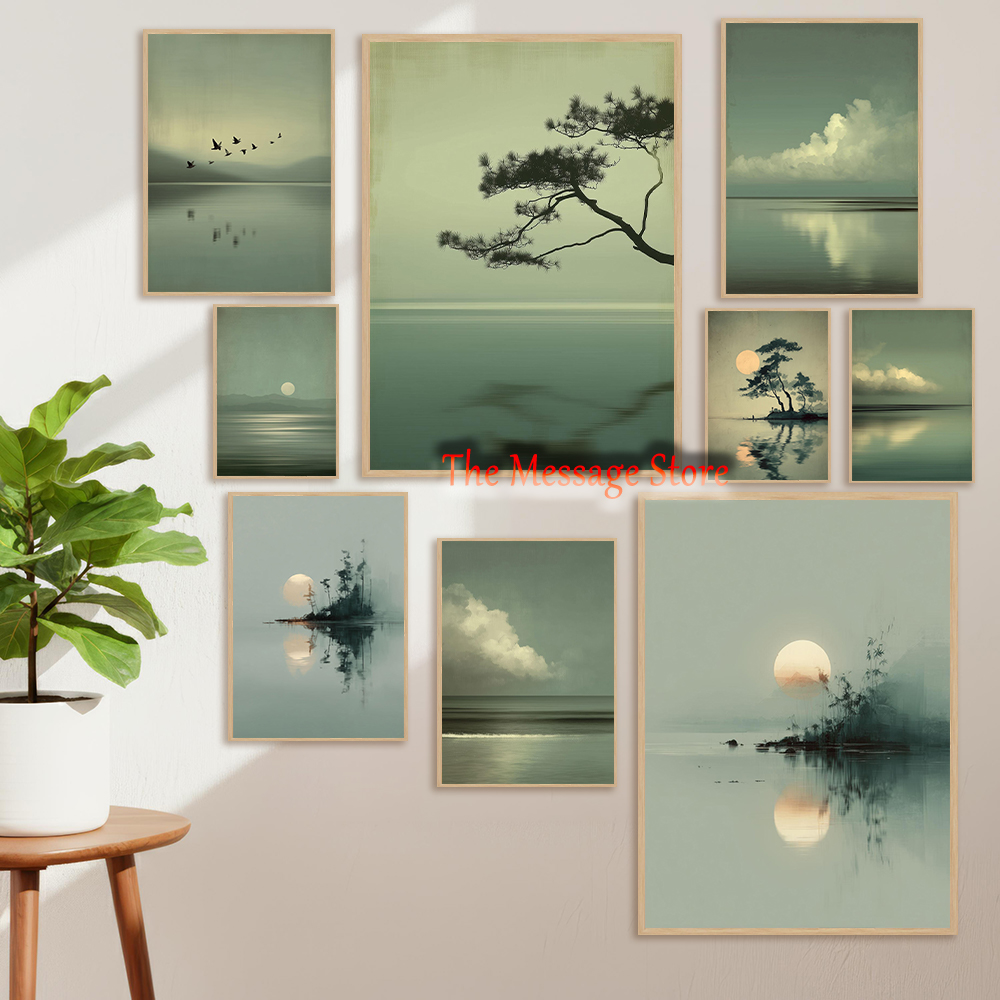 Japanese Zen Lifestyle - Pôster de Paisagem Japonesa Minimalista com