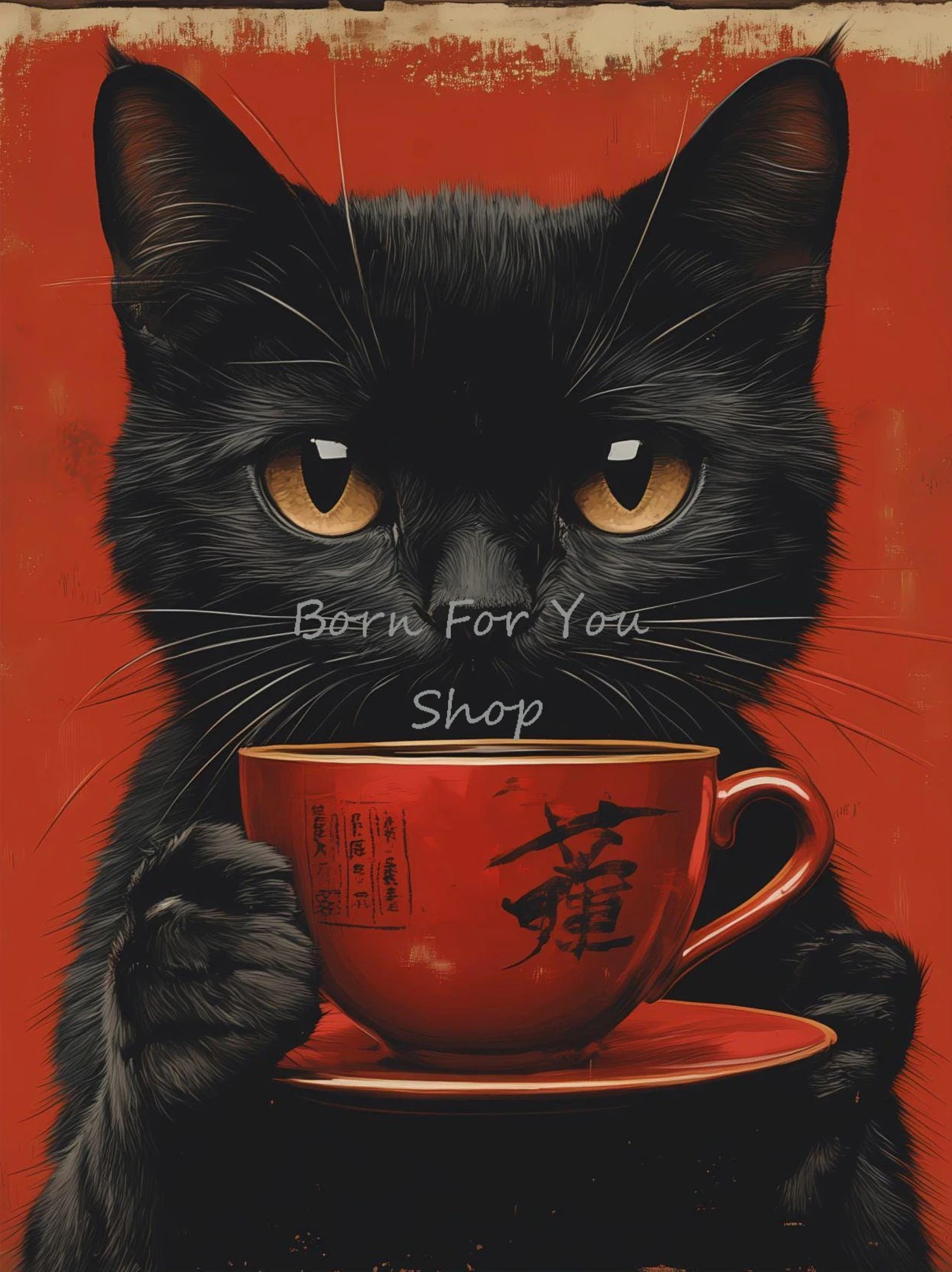 Japonês estilo edo gato preto  - Lifestyle Of Japanese avaliação e preço