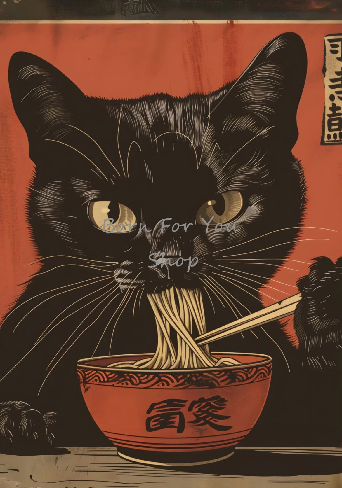 Japonês estilo edo gato preto  - Lifestyle Of Japanese avaliação e preço