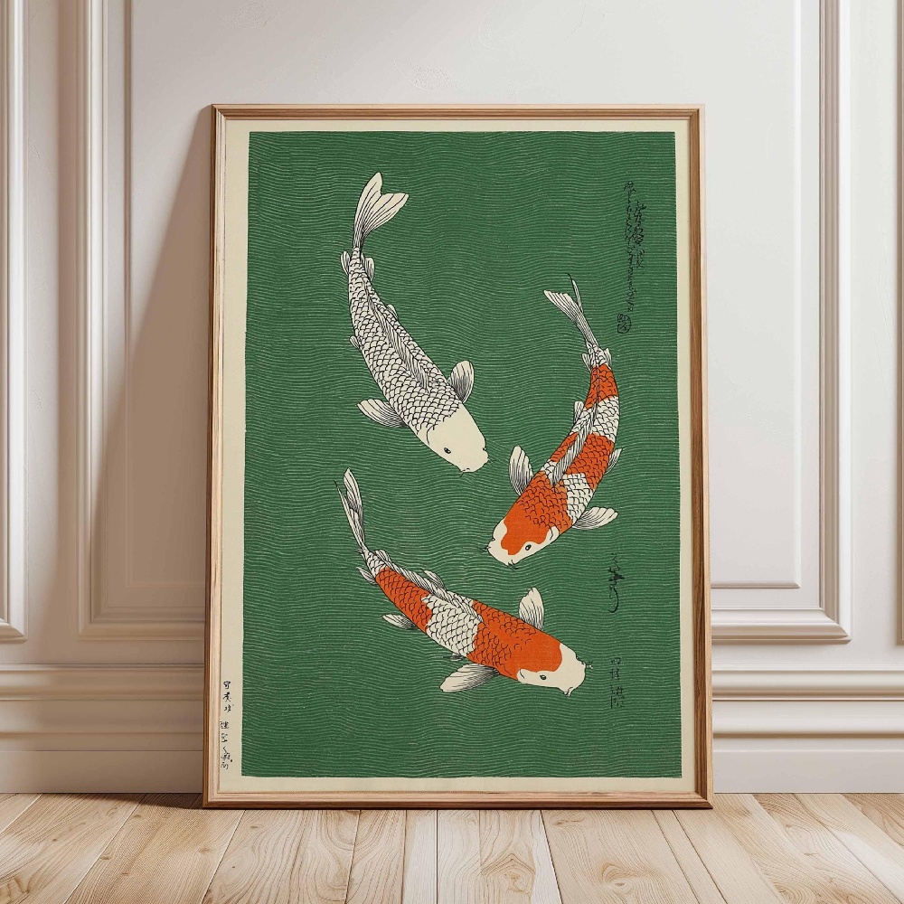 Pôster de Peixe Koi Japonês, P - Japanese Zen Lifestyle avaliação e preço