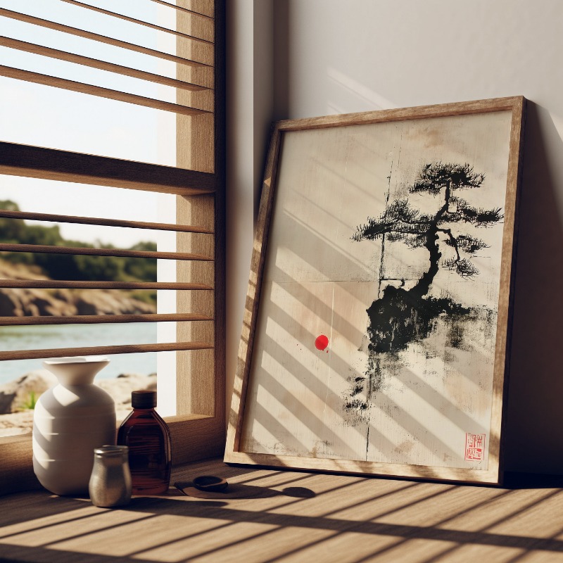 Estilo de tinta japonesa zen b - Japanese Zen Lifestyle avaliação e preço