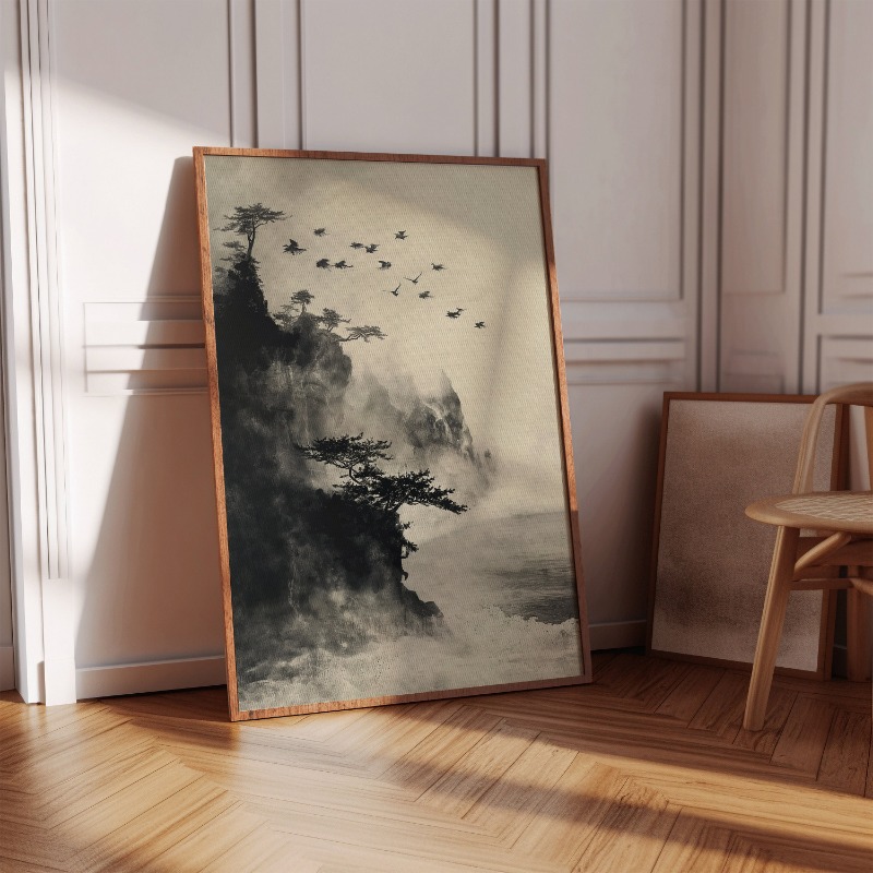 Estilo de tinta japonesa zen b - Japanese Zen Lifestyle avaliação e preço